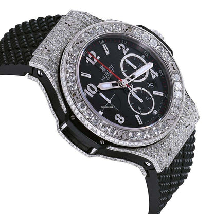 Hublot Big Bang Automatic Men's Watch Steel Case With Rubber Strap Authentic Luxury Timepiece