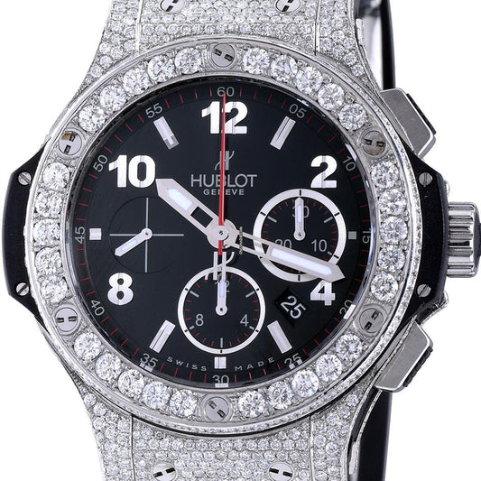 Hublot Big Bang Automatic Men's Watch Steel Case With Rubber Strap Authentic Luxury Timepiece