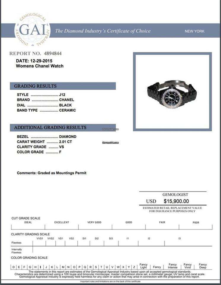 Chanel J12 Quartz Women's Watch With Ceramic Case and Strap Authentic Luxury Timepiece