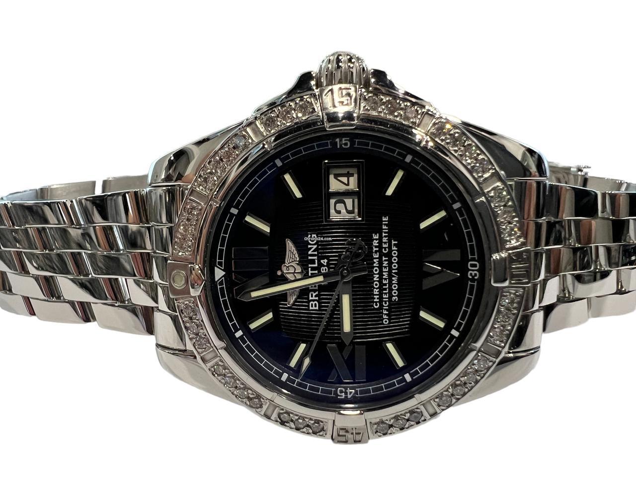 Breitling Chronomat Automatic Men's Watch With Steel Case and Strap Authentic Luxury Timepiece