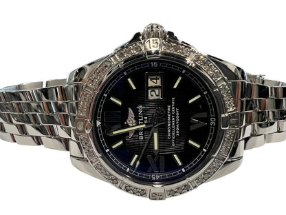 Breitling Chronomat Automatic Men's Watch With Steel Case and Strap Authentic Luxury Timepiece