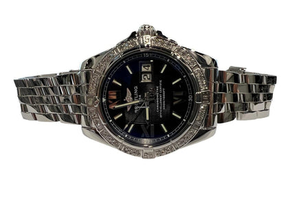 Breitling Chronomat Automatic Men's Watch With Steel Case and Strap Authentic Luxury Timepiece