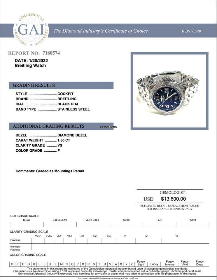 Breitling Chronomat Automatic Men's Watch With Steel Case and Strap Authentic Luxury Timepiece