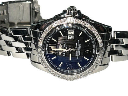 Breitling Chronomat Automatic Men's Watch With Steel Case and Strap Authentic Luxury Timepiece