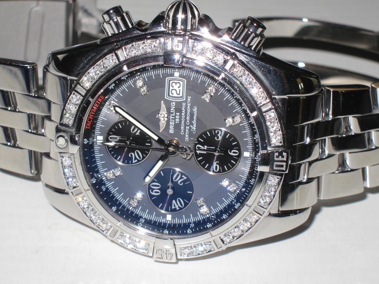 Breitling Chronomat Evolution Automatic Men's Watch With Steel Case and Strap Authentic Luxury Timepiece