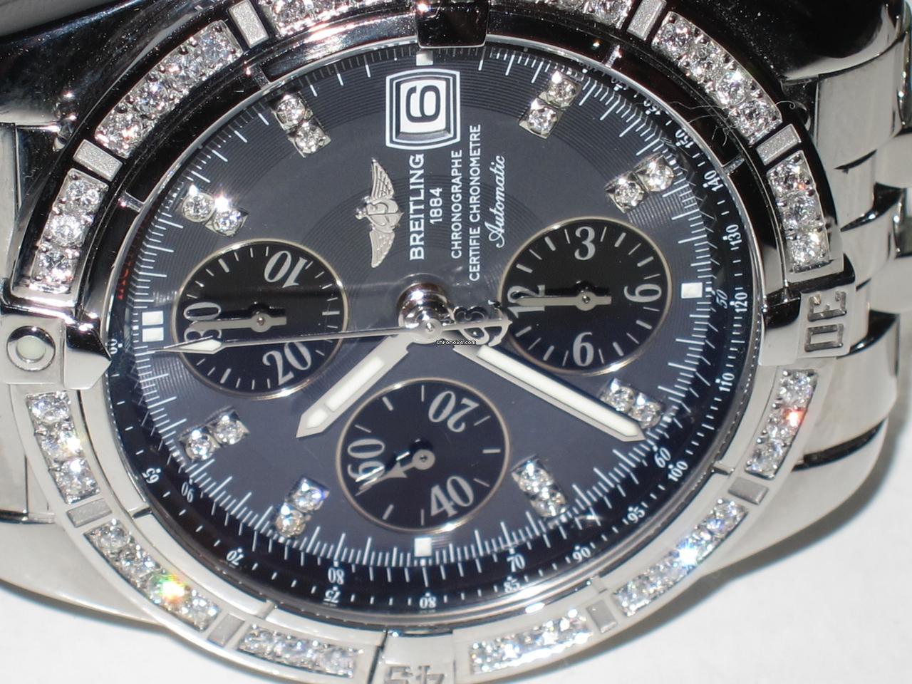 Breitling Chronomat Evolution Automatic Men's Watch With Steel Case and Strap Authentic Luxury Timepiece