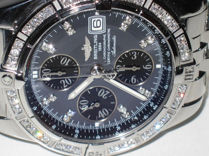 Breitling Chronomat Evolution Automatic Men's Watch With Steel Case and Strap Authentic Luxury Timepiece