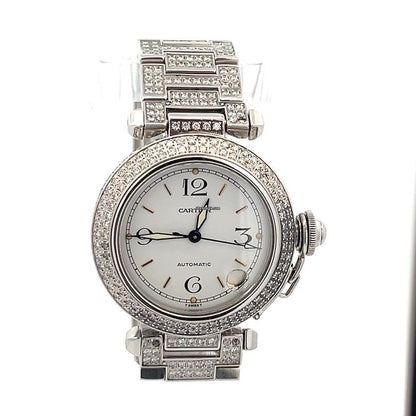 Cartier Pasha Automatic Women's Watch With Steel Case and Strap Authentic Luxury Timepiece