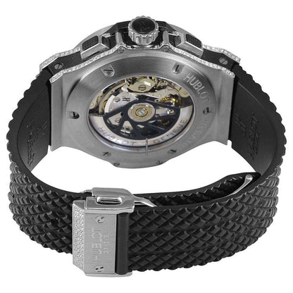 Hublot Big Bang 44 mm Automatic Men's Watch Steel Case With Rubber Strap Authentic Luxury Timepiece