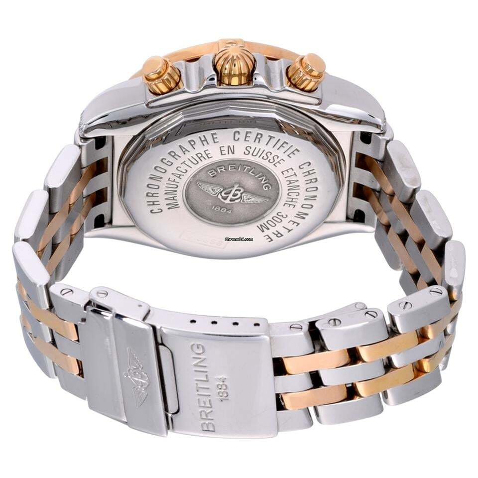 Breitling Chronomat Evolution Automatic Men's Watch Gold/Steel Case With Gold/Steel Strap Authentic Luxury Timepiece