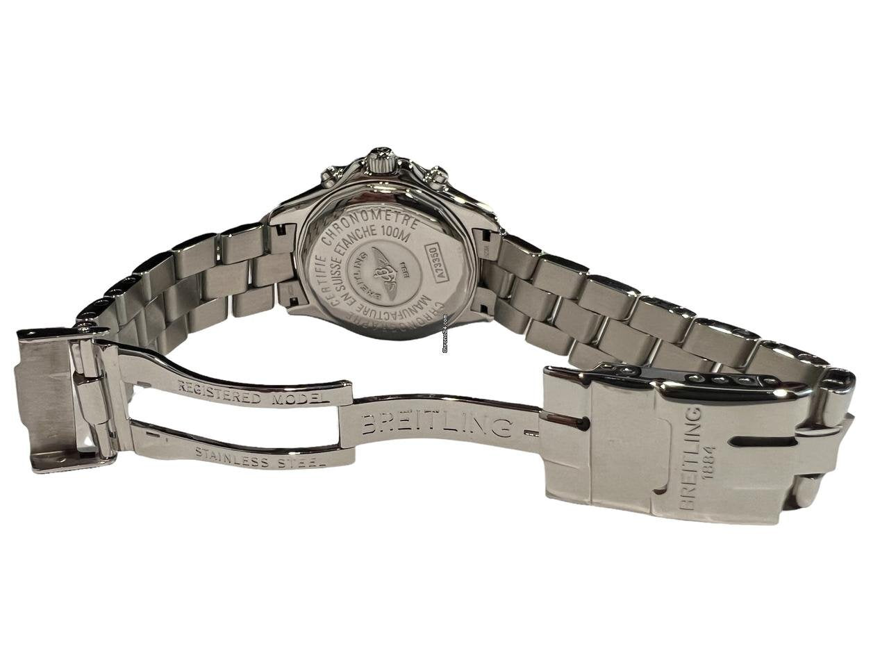 Breitling Colt Chronograph Quartz Men's Watch With Steel Case and Strap Authentic Luxury Timepiece