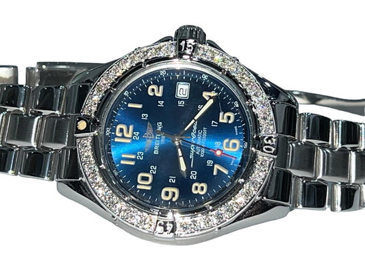 Breitling Superocean Automatic Men's Watch With Steel Case and Strap Authentic Luxury Timepiece