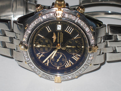 Breitling Windrider Automatic Men's Watch With Steel Case and Strap Authentic Luxury Timepiece