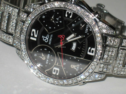 Jacob & Co. Quartz Men's Watch With Steel Case and Strap Authentic Luxury Timepiece