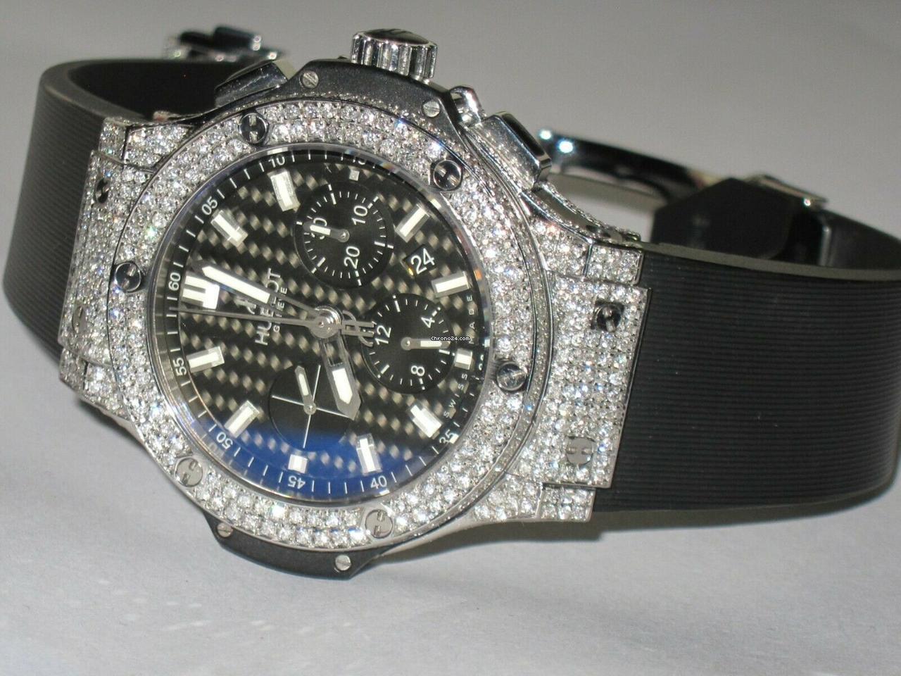 Hublot Big Bang Automatic Men's Watch Steel Case With Leather Strap Authentic Luxury Timepiece