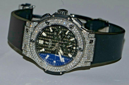 Hublot Big Bang Automatic Men's Watch Steel Case With Leather Strap Authentic Luxury Timepiece