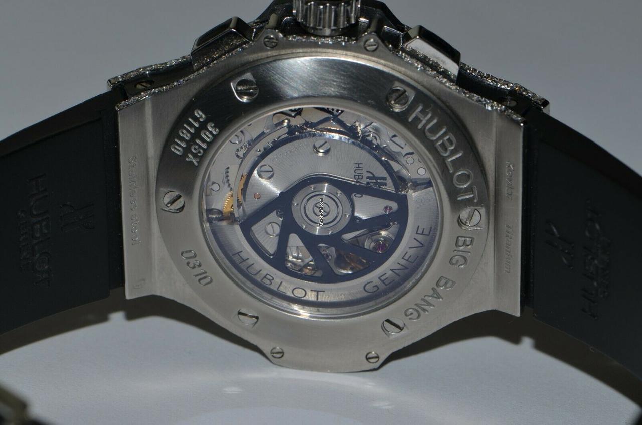 Hublot Big Bang Automatic Men's Watch Steel Case With Leather Strap Authentic Luxury Timepiece