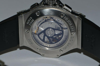 Hublot Big Bang Automatic Men's Watch Steel Case With Leather Strap Authentic Luxury Timepiece