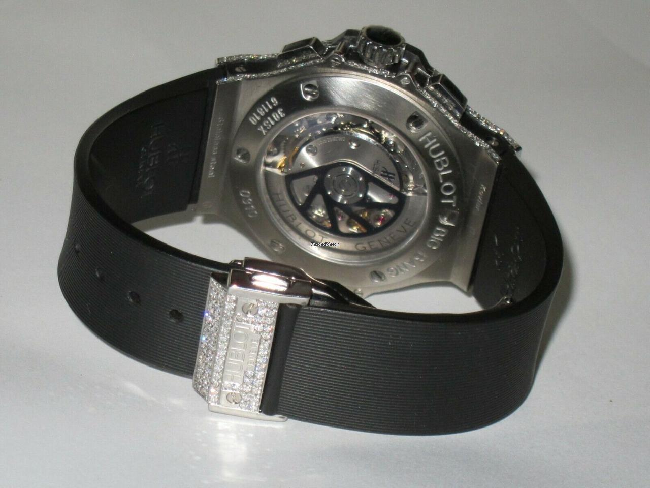 Hublot Big Bang Automatic Men's Watch Steel Case With Leather Strap Authentic Luxury Timepiece