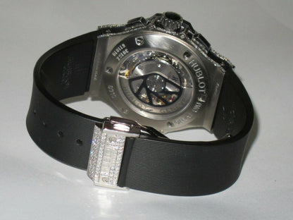 Hublot Big Bang Automatic Men's Watch Steel Case With Leather Strap Authentic Luxury Timepiece