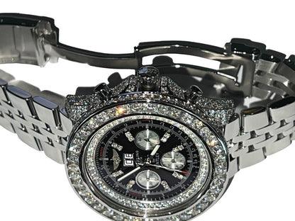 Breitling Bentley 6.75 Automatic Men's Watch With Steel Case and Strap Authentic Luxury Timepiece