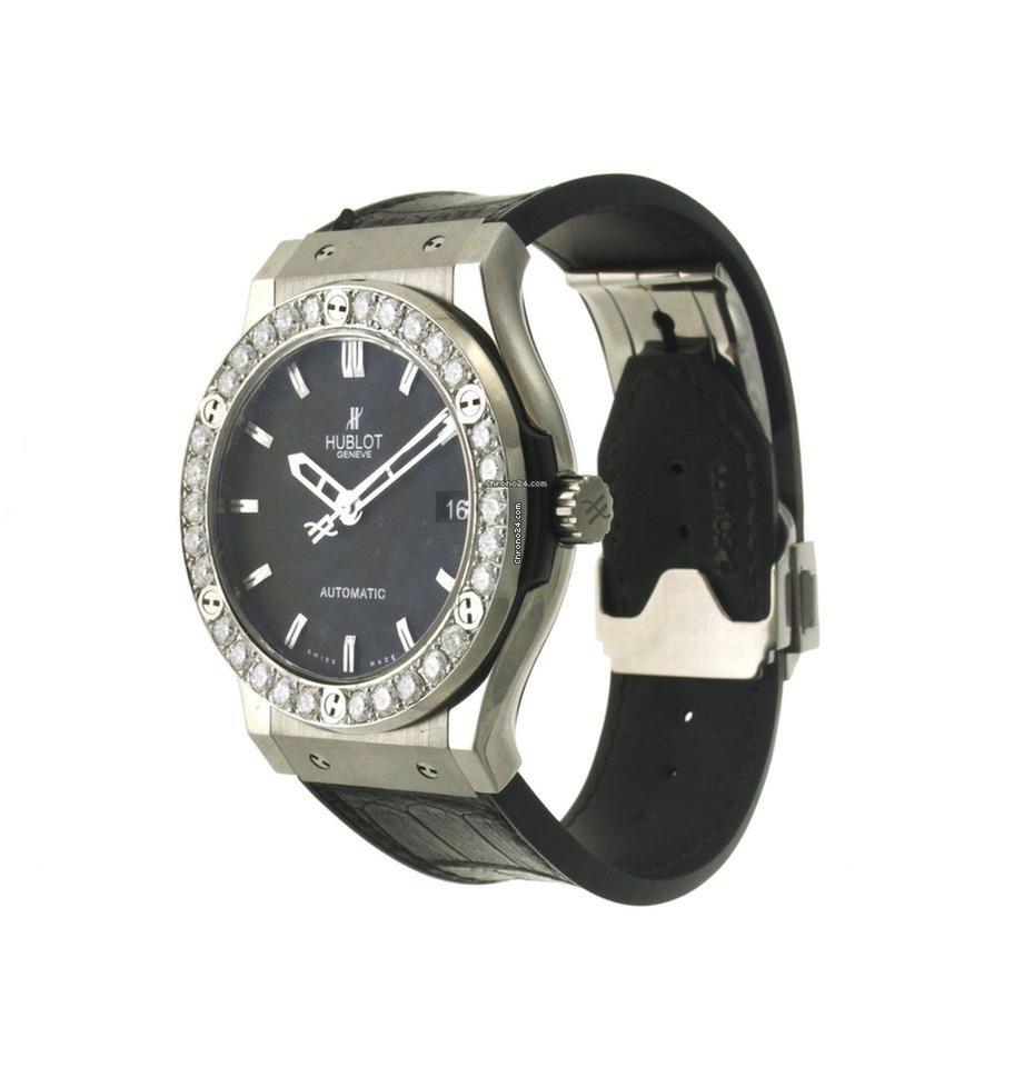 Hublot Classic Fusion Automatic Men's Watch Titanium Case With Leather Strap Authentic Luxury Timepiece