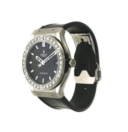 Hublot Classic Fusion Automatic Men's Watch Titanium Case With Leather Strap Authentic Luxury Timepiece