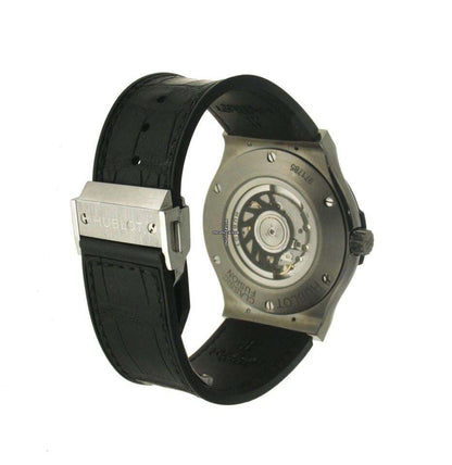 Hublot Classic Fusion Automatic Men's Watch Titanium Case With Leather Strap Authentic Luxury Timepiece