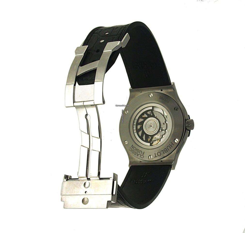 Hublot Classic Fusion Automatic Men's Watch Titanium Case With Leather Strap Authentic Luxury Timepiece