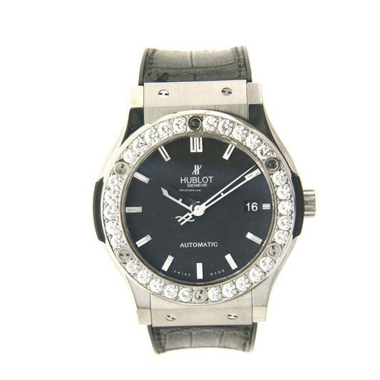 Hublot Classic Fusion Automatic Men's Watch Titanium Case With Leather Strap Authentic Luxury Timepiece