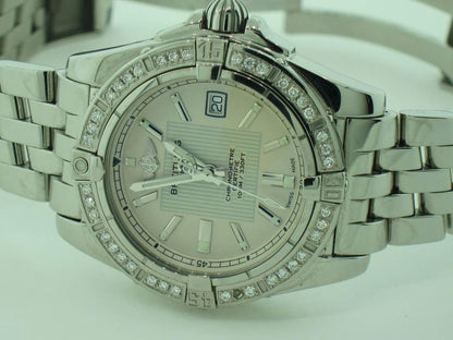 Breitling Galactic 30 Quartz Women's Watch With Steel Case and Strap Authentic Luxury Timepiece