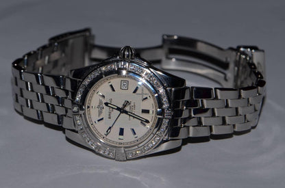 Breitling Galactic 30 Quartz Women's Watch With Steel Case and Strap Authentic Luxury Timepiece