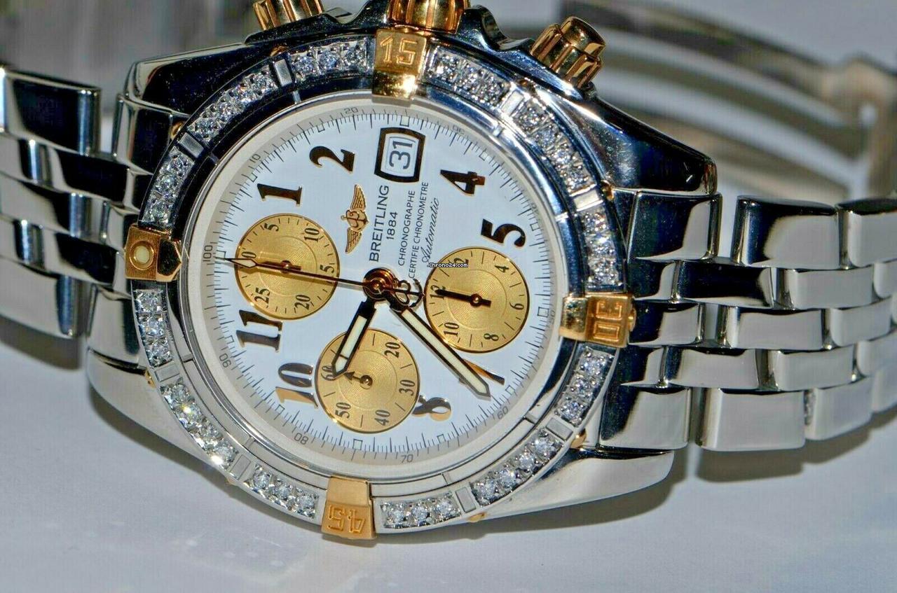 Breitling Chronomat Evolution Automatic Unisex Watch With Steel Case and Strap Authentic Luxury Timepiece