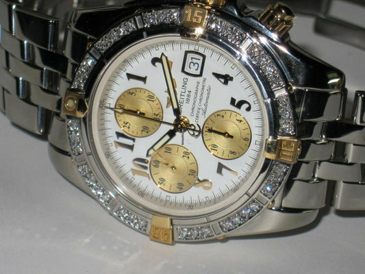 Breitling Chronomat Evolution Automatic Men's Watch With Steel Case and Strap Authentic Luxury Timepiece