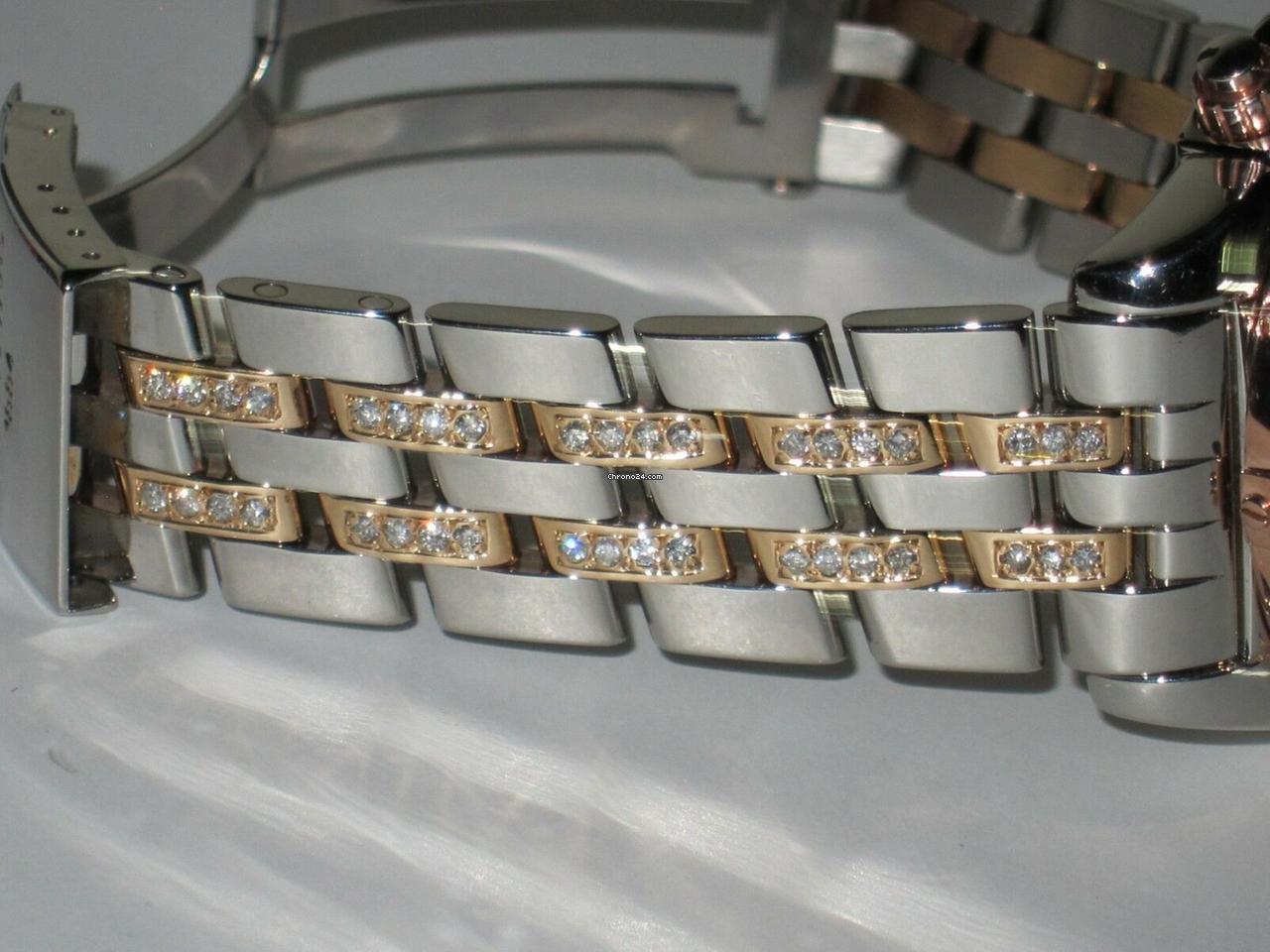 Breitling Chronomat Evolution Automatic Unisex Watch Gold/Steel Case With Gold/Steel Strap Authentic Luxury Timepiece