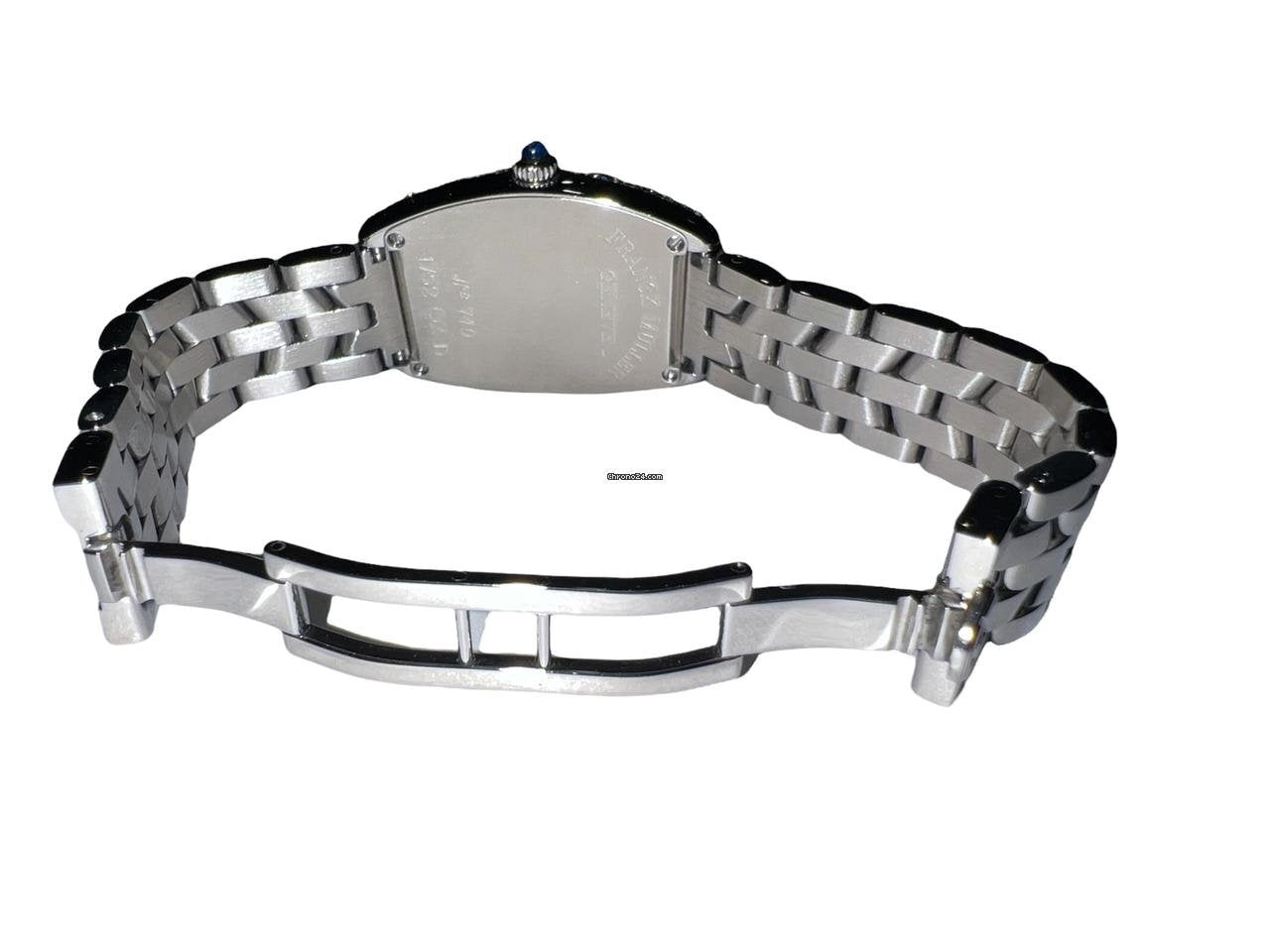 Franck Muller Cintrée Curvex Quartz Women's Watch With Steel Case and Strap Authentic Luxury Timepiece