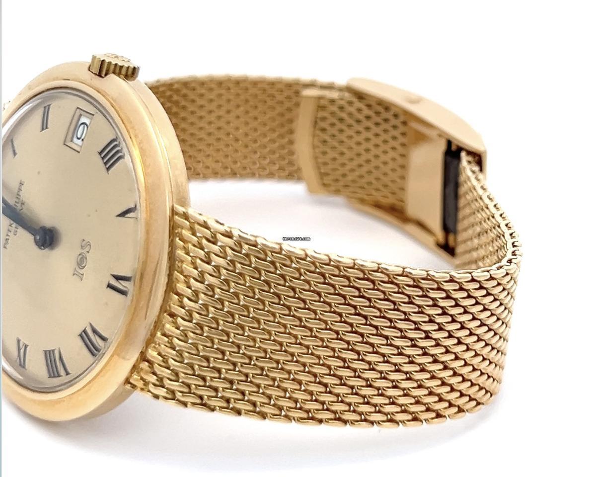 Patek Philippe Calatrava Manual winding Men's Watch With Yellow Gold Case and Strap Authentic Luxury Timepiece