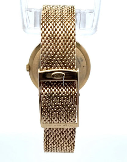 Patek Philippe Calatrava Manual winding Men's Watch With Yellow Gold Case and Strap Authentic Luxury Timepiece