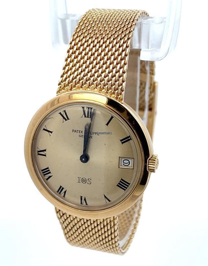 Patek Philippe Calatrava Manual winding Men's Watch With Yellow Gold Case and Strap Authentic Luxury Timepiece