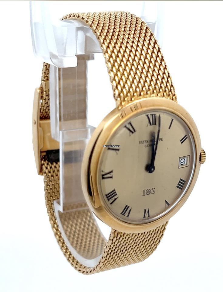 Patek Philippe Calatrava Manual winding Men's Watch With Yellow Gold Case and Strap Authentic Luxury Timepiece