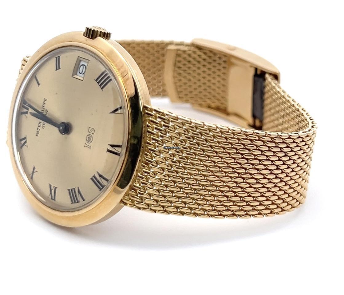 Patek Philippe Calatrava Manual winding Men's Watch With Yellow Gold Case and Strap Authentic Luxury Timepiece