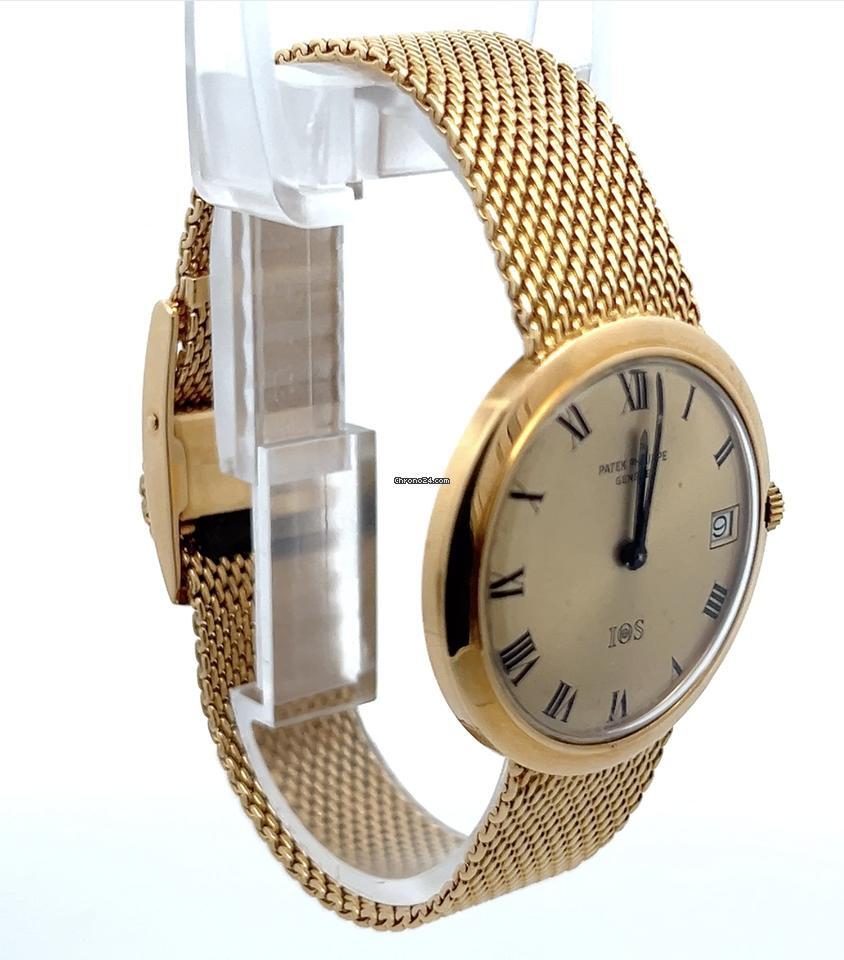 Patek Philippe Calatrava Manual winding Men's Watch With Yellow Gold Case and Strap Authentic Luxury Timepiece