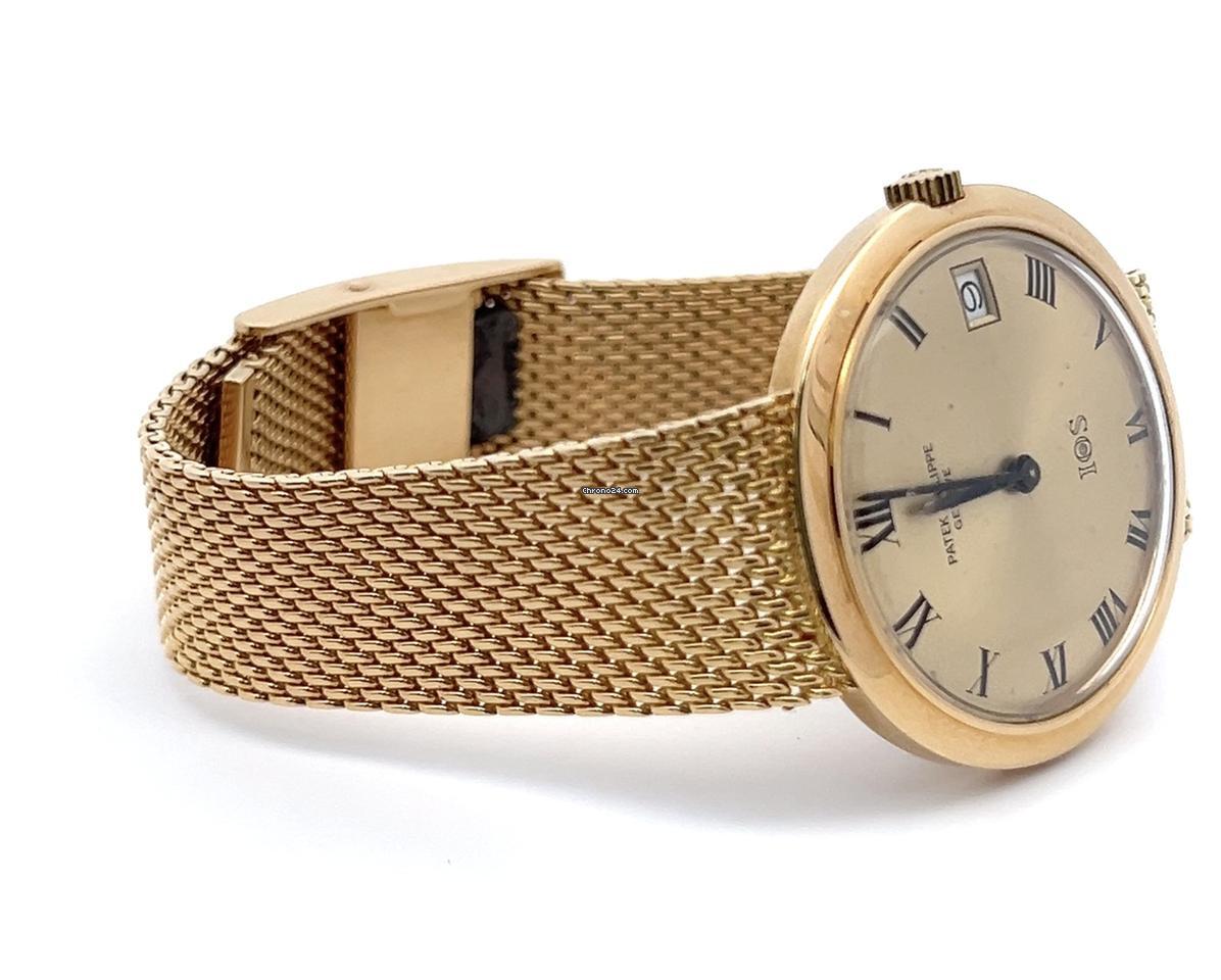 Patek Philippe Calatrava Manual winding Men's Watch With Yellow Gold Case and Strap Authentic Luxury Timepiece