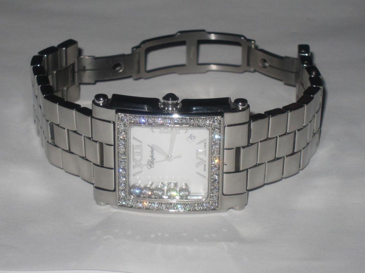 Chopard Happy Sport Quartz Women's Watch With Steel Case and Strap Authentic Luxury Timepiece