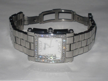 Chopard Happy Sport Quartz Women's Watch With Steel Case and Strap Authentic Luxury Timepiece