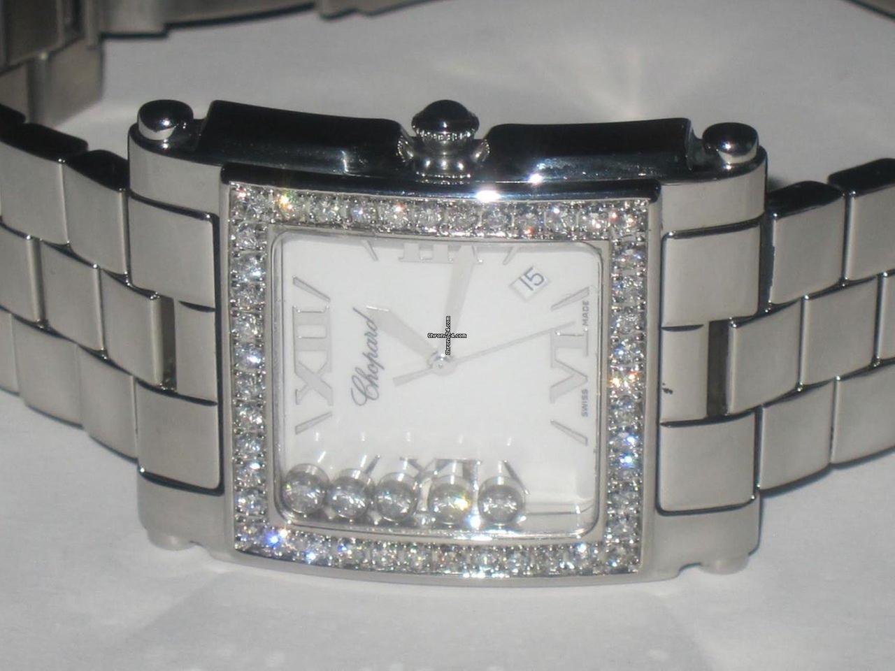 Chopard Happy Sport Quartz Women's Watch With Steel Case and Strap Authentic Luxury Timepiece