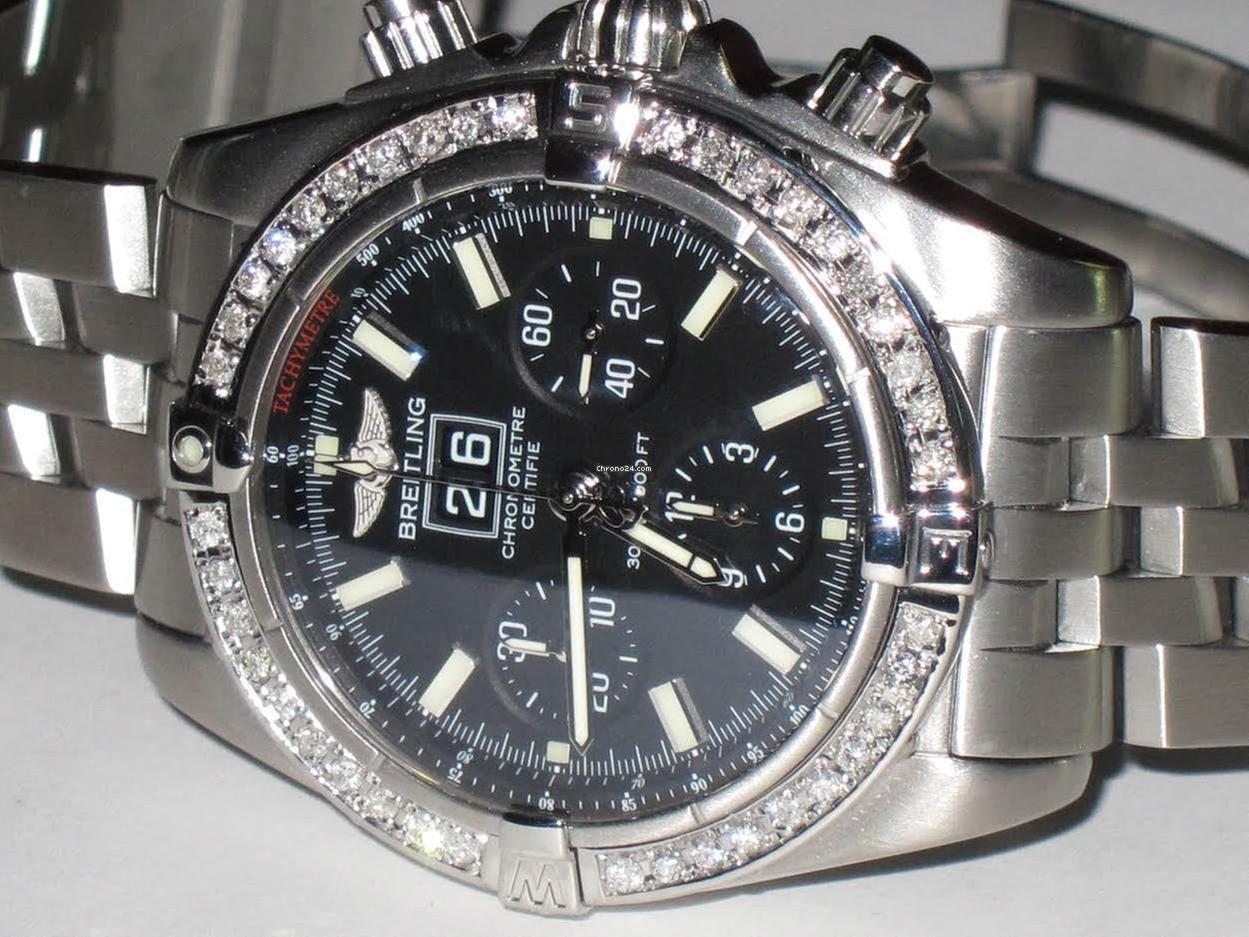 Breitling Blackbird Automatic Unisex Watch With Steel Case and Strap Authentic Luxury Timepiece