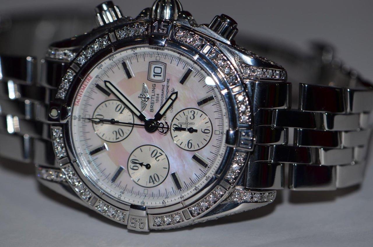 Breitling Chronomat Evolution Automatic Unisex Watch With Steel Case and Strap Authentic Luxury Timepiece