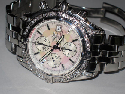 Breitling Chronomat Evolution Automatic Unisex Watch With Steel Case and Strap Authentic Luxury Timepiece