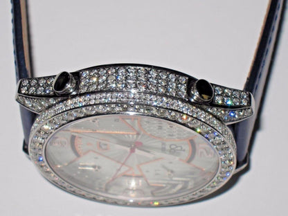 Jacob & Co. Quartz Men's Watch Steel Case With Leather Strap Authentic Luxury Timepiece